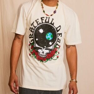 People of Leisure Men's The Grateful Dead T-Shirt, Cream,S(NWOT)